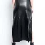 The Splits Faux Leather Skirt