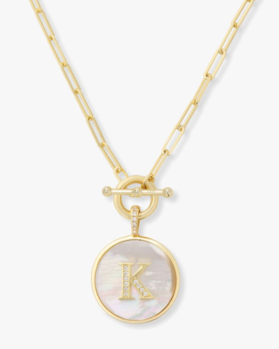 Love Letters Medallion Necklace - Gold