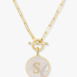 Love Letters Medallion Necklace - Gold