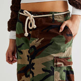 Maxi Slit Camo Skirt