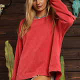 Mineral Washed Cut Out Sweatshirt