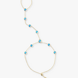 Mojave Hand Chain Gold|Blue Opal Melinda Maria