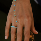 Mojave Hand Chain Gold|Blue Opal Melinda Maria