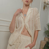 Cole Crochet Shirt and Short Set
