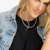 Not Your Basic Tennis Necklace 16" Silver Melinda Maria