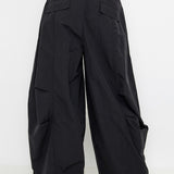 Nylon Balloon Pants- Black