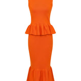 Mandarin Peplum Set