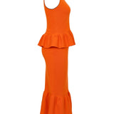 Mandarin Peplum Set
