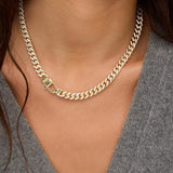Pavé Julian Cuban Chain Necklace