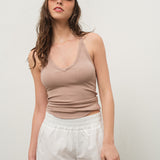 Racerback Tank-Mocha