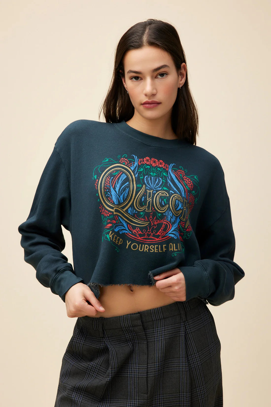 Queen Keep Yourself Alive Cut-Off Sweatshirt DAYDREAMER