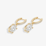 She's On Point Earrings Gold|White Diamondettes- Melinda Maria