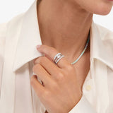 She's So Stacked Ring  Silver Melinda Maria
