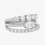 She's So Stacked Ring  Silver Melinda Maria