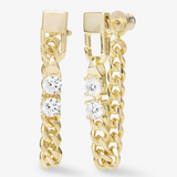 Julian Loves Diamonds 5mm Soft Chain Hoops- Melinda Maria