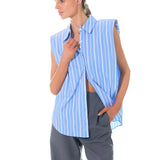 Stripe Power Shoulder Shirt