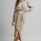Peek-A-Boo Ruched Dress