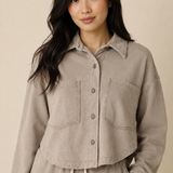 Teresa's Taupe Denim Shacket