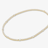 The Maven Tennis Necklace 3mm-Melinda Maria  Gold/White