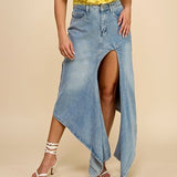 Denim Skirt With Cutout