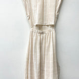 Tracy Striped Linen Midi Dress