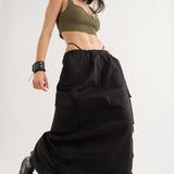 Vanessa Cargo Skirt-Black