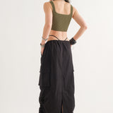 Vanessa Cargo Skirt-Black