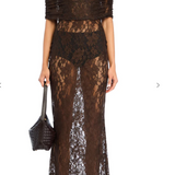 SEROYA Veda Maxi Dress in Slate Brown