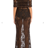 SEROYA Veda Maxi Dress in Slate Brown