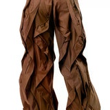 Mocha Wavy Oversized Pants