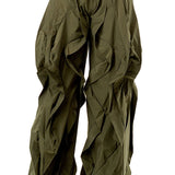 Taste Kurvee Olive  Wavy Oversized Pants