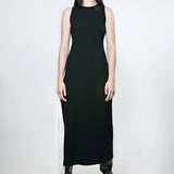 White Pleated Panel Maxi Dress