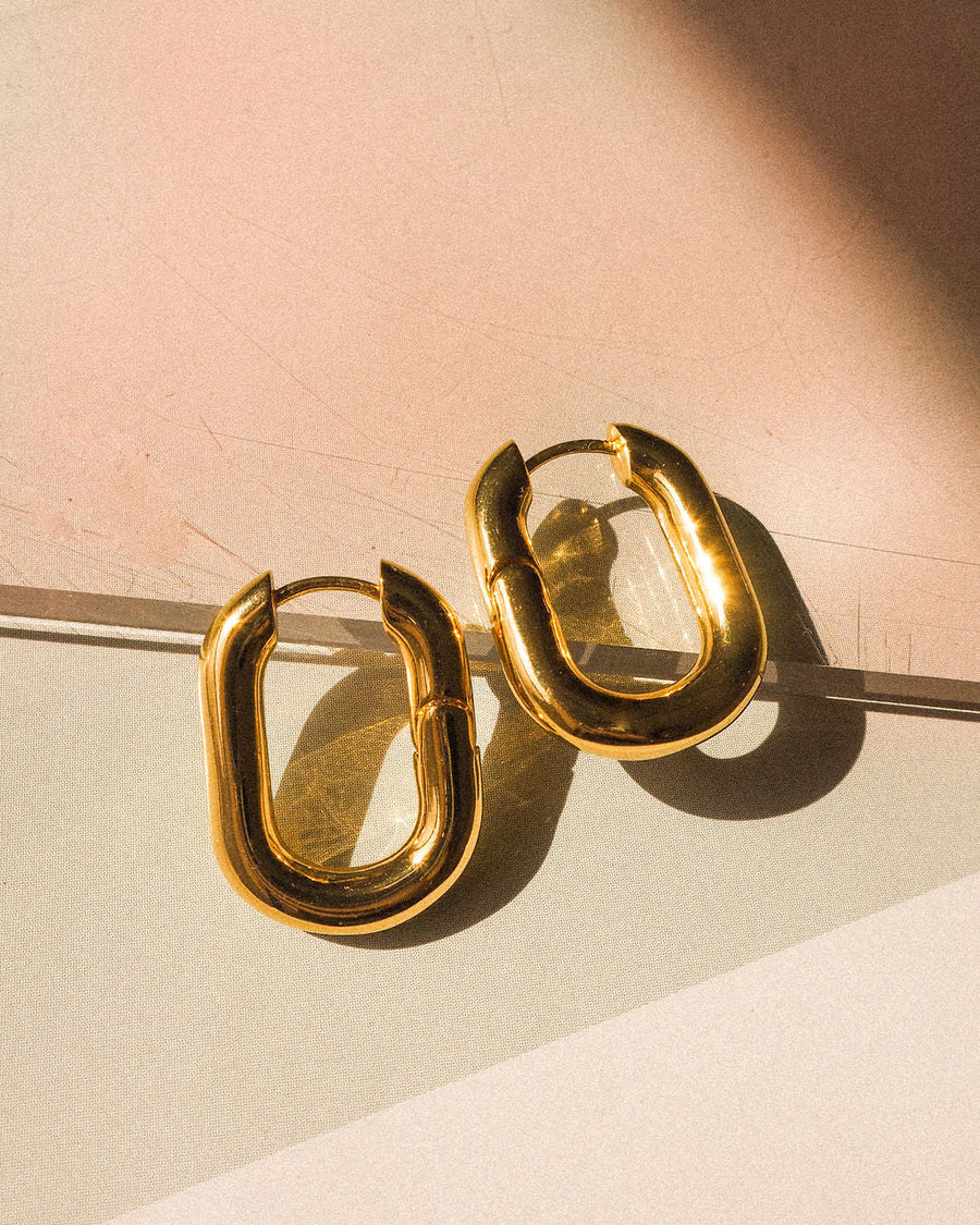 XL Chain Link Hoop Earrings