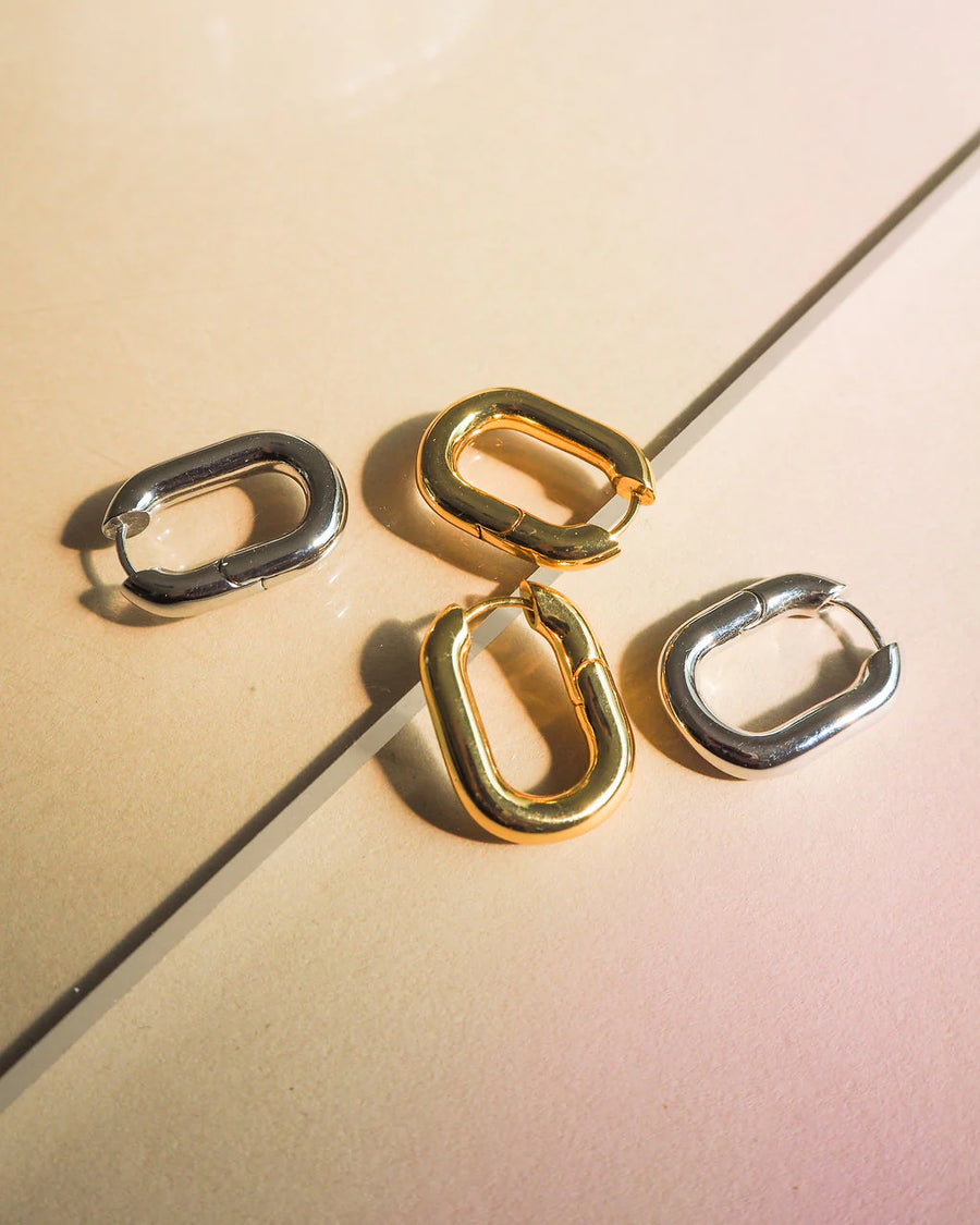 XL Chain Link Hoop Earrings