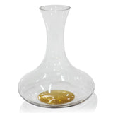 Zodax- Bevis 9.75" Tall Wine Glass Decanter With Gold Base