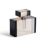 Zodax- Small Decorative Crystal Tonal Black & Amber Glass Perfume Bottle