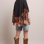 Rock & Roll Ruffled Poncho Top - Back View