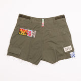 Olive Totally Patched Up Shorts