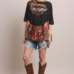 Rock & Roll Ruffled Poncho Top - Front View