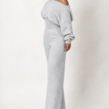 Relax Shoulder Jumpsuit-Heather Grey