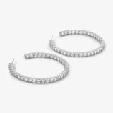 Heiress Silver Hoops 2" Melinda Maria