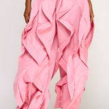Pink Wavy Oversized Pants