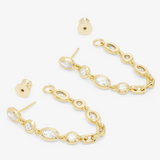 She's A Boss Soft Hoops Gold/White-Melinda Maria