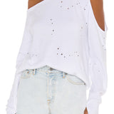 Shoulder Cut Out Edge Top