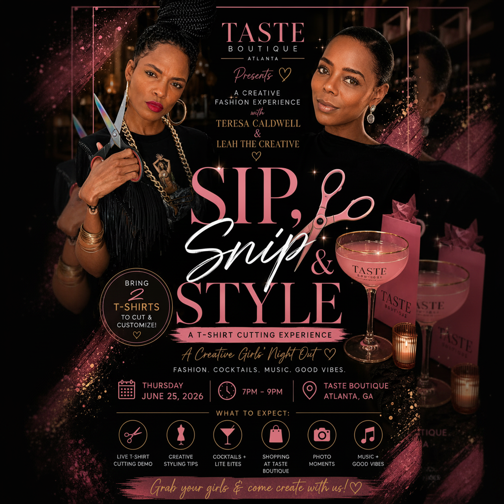 Sip, Snip & Style – Square Format