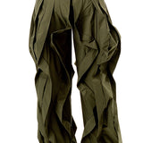 Taste Kurvee Olive  Wavy Oversized Pants