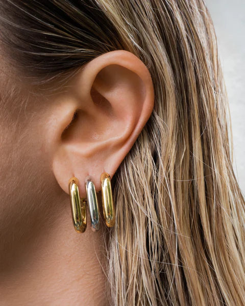 XL Chain Link Hoop Earrings