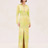 Serena Dress - Lime Waves