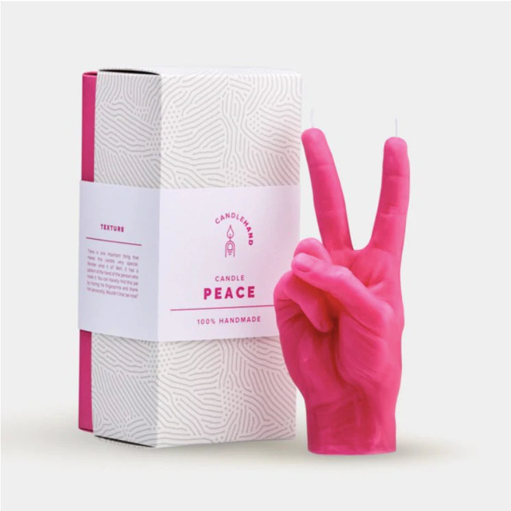 Peace/Victory Hand Candle